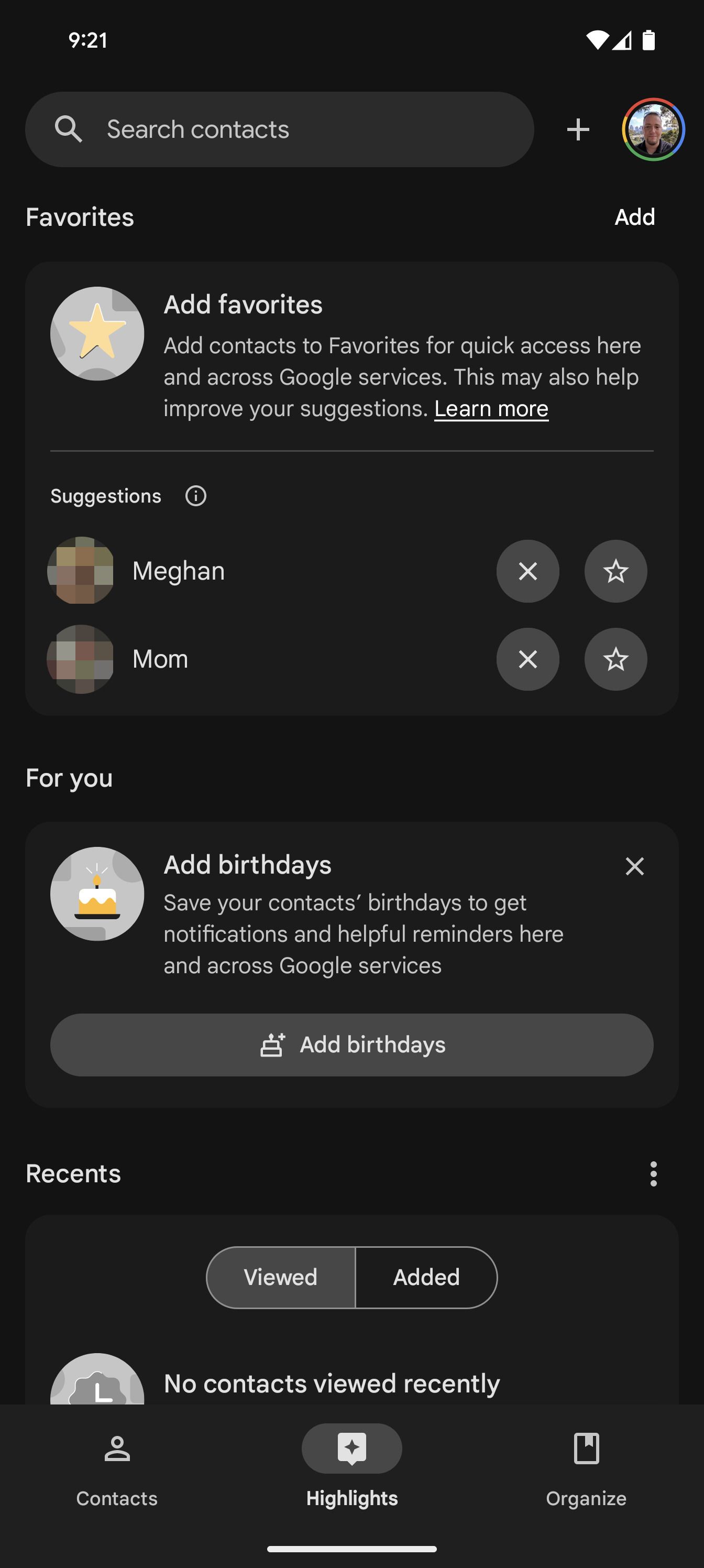 Google Contacts now makes you do thumb gymnastics to add a contact