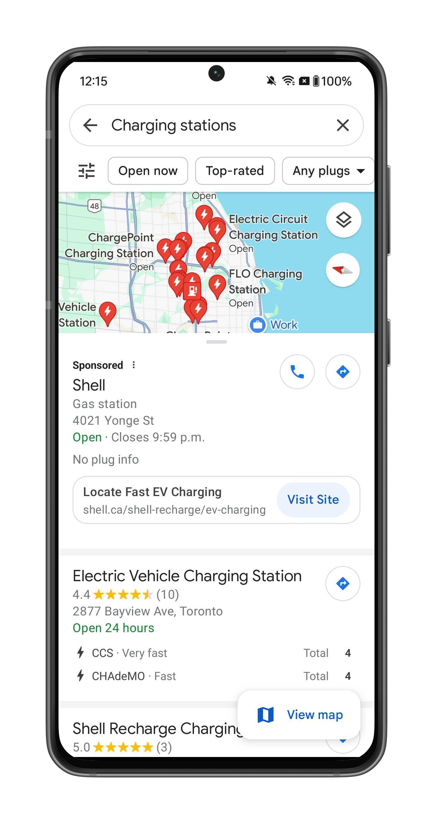 This New Button In Google Maps Brings EV Charging Stations Front And Center Google Maps Gas Electric Stations 3 