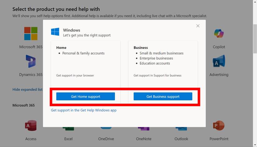 Microsoft Support: How to contact customer service