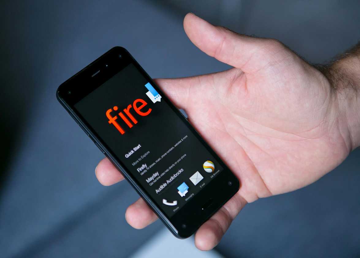 The Amazon Fire Phone in someone's hand