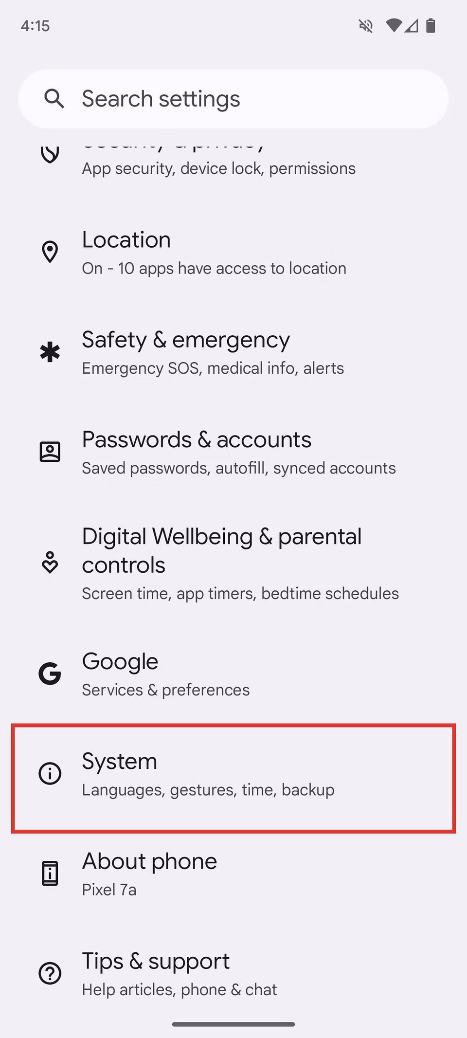 Main Settings Menu The top Android 14 settings you'll want to change right now
