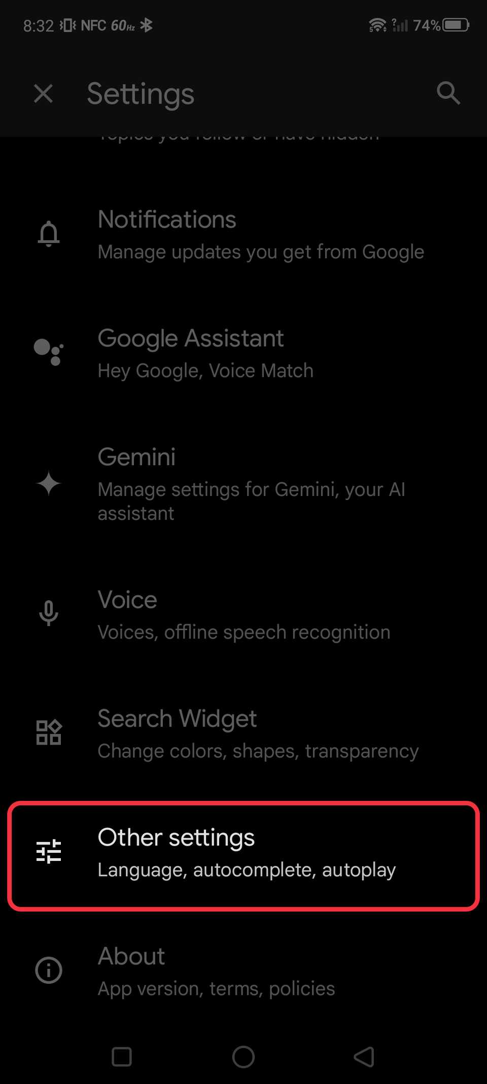 Google Option Menu Setup Google Discover's in-app browser adds a bottom search bar
