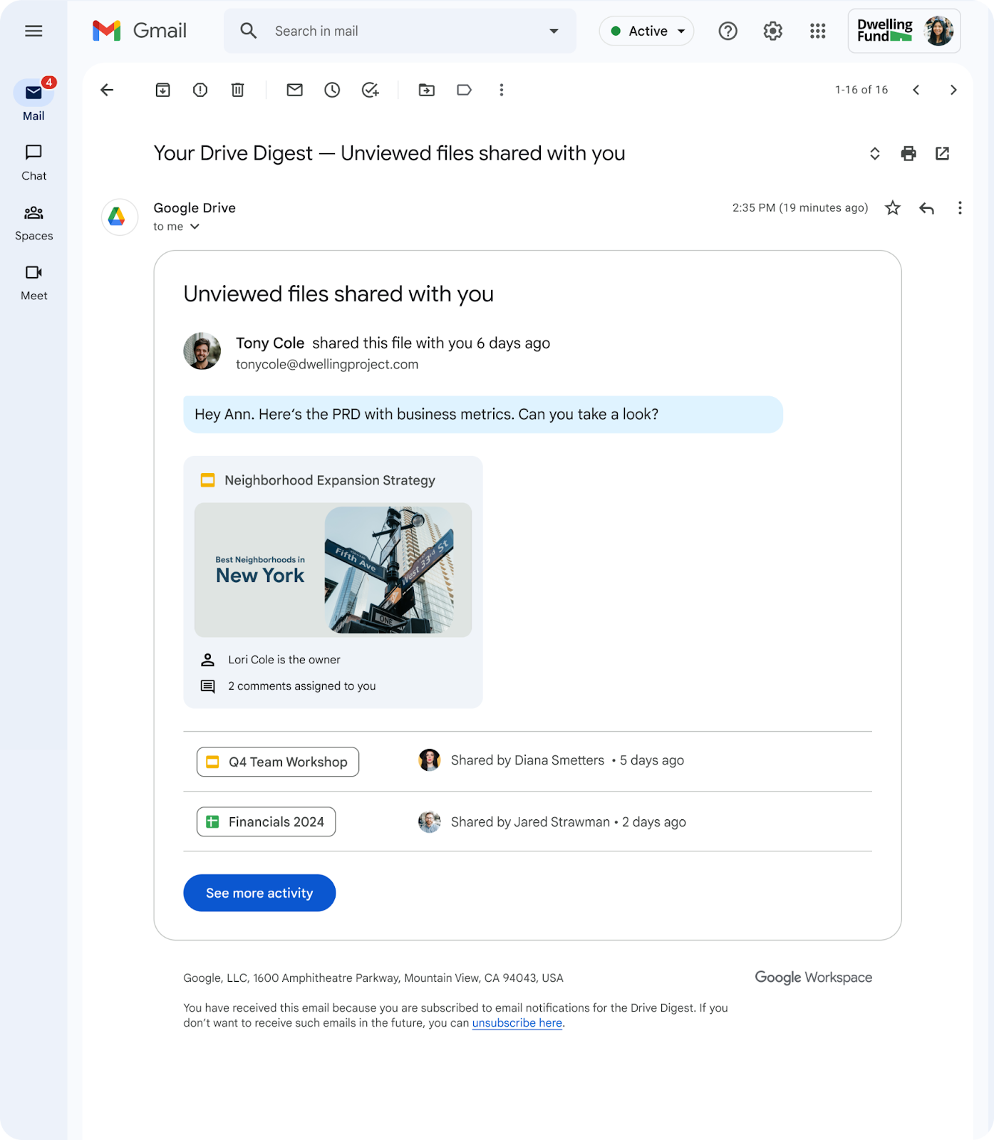 Google Drive will soon email you newsletters about your files