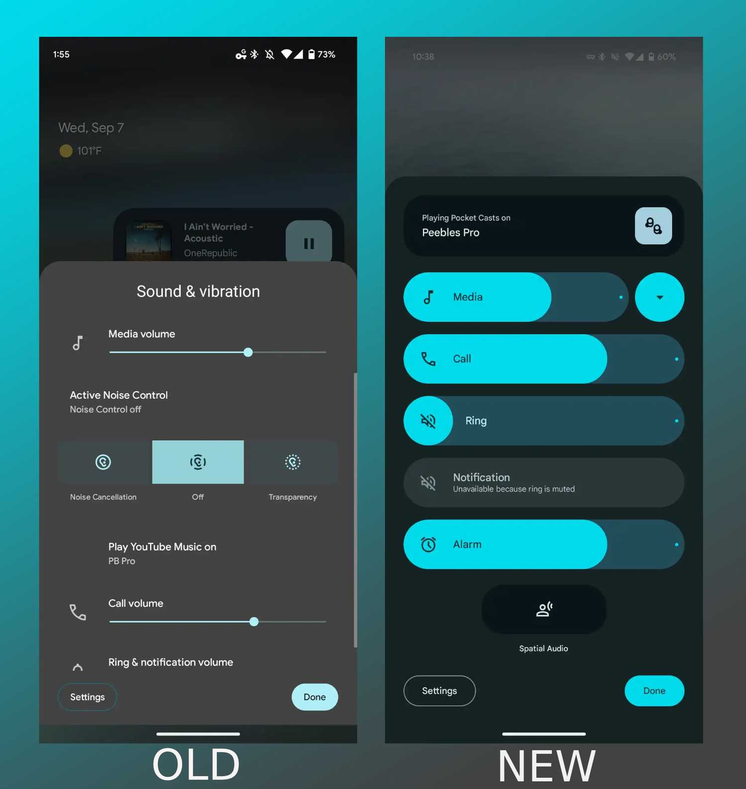 Android 15's redesigned volume panel doesn't play nice with the Pixel ...