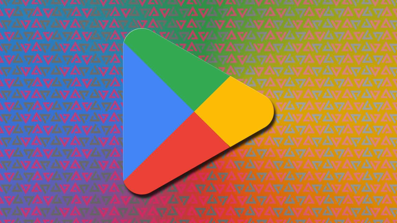 Play Store logo over field of AP logos
