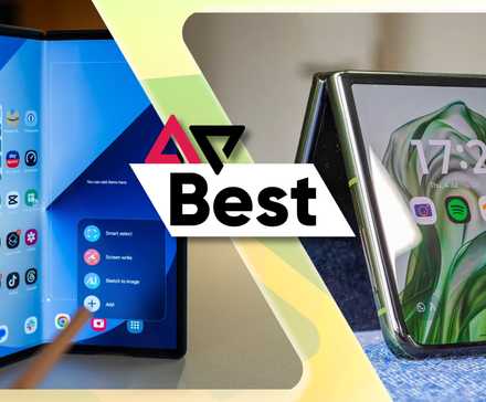 Best foldable phones AP feature image with Samsung Galaxy Z Fold 6 on the left and Motorola Razr+ (2024) on the left