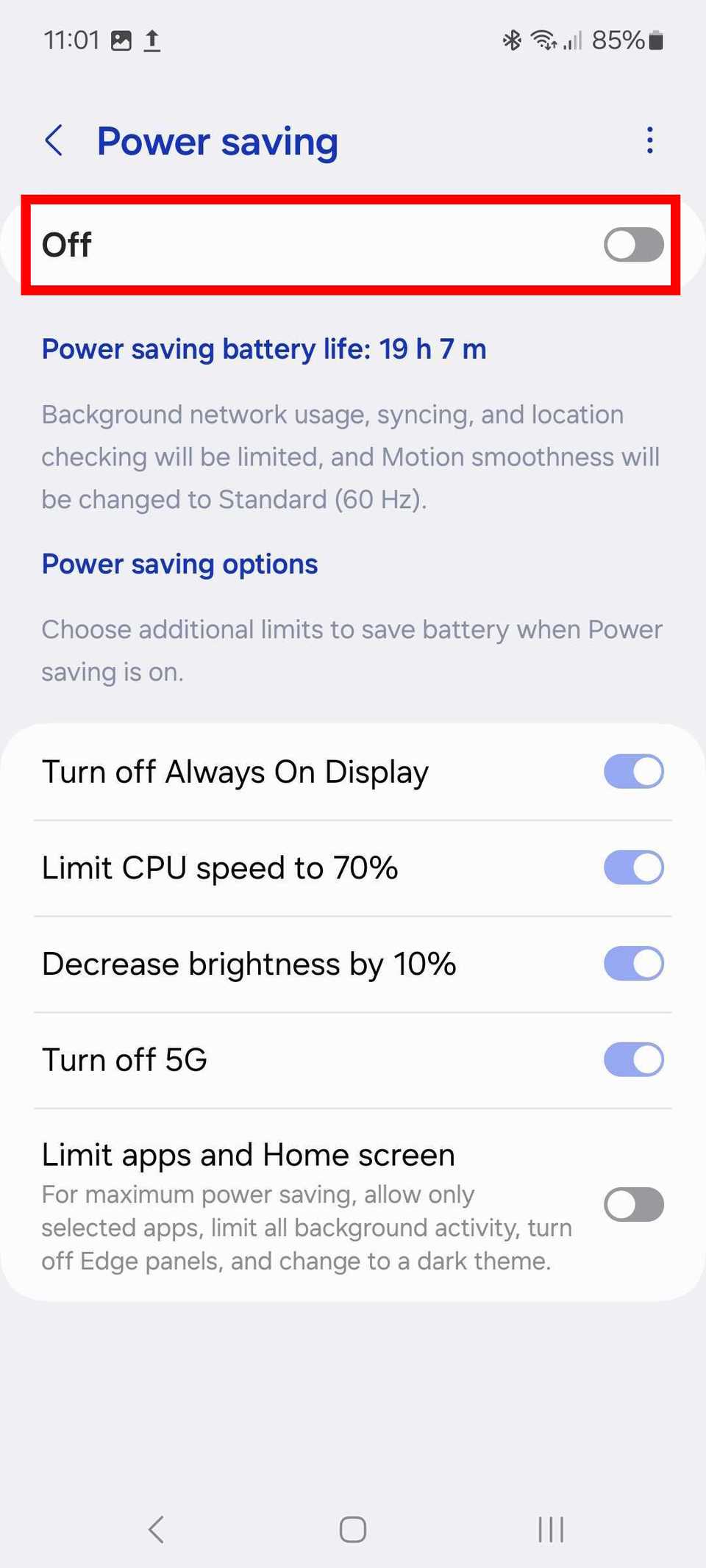 Save Setting Toggle 7 most common Samsung Galaxy A35 5G problems and how to fix them