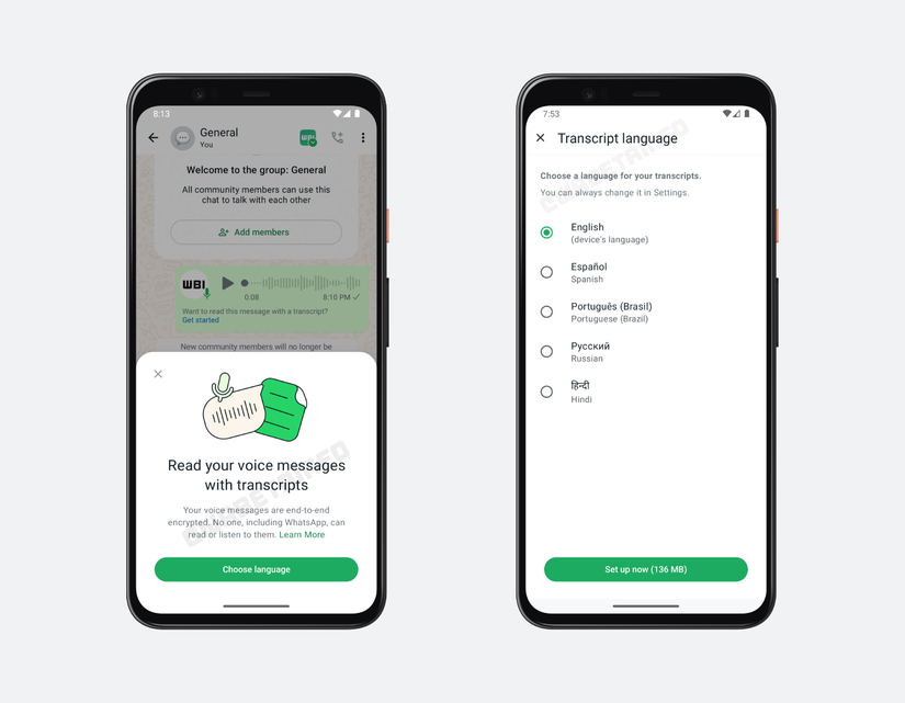 WhatsApp voice message transcription is coming to Android a year after ...