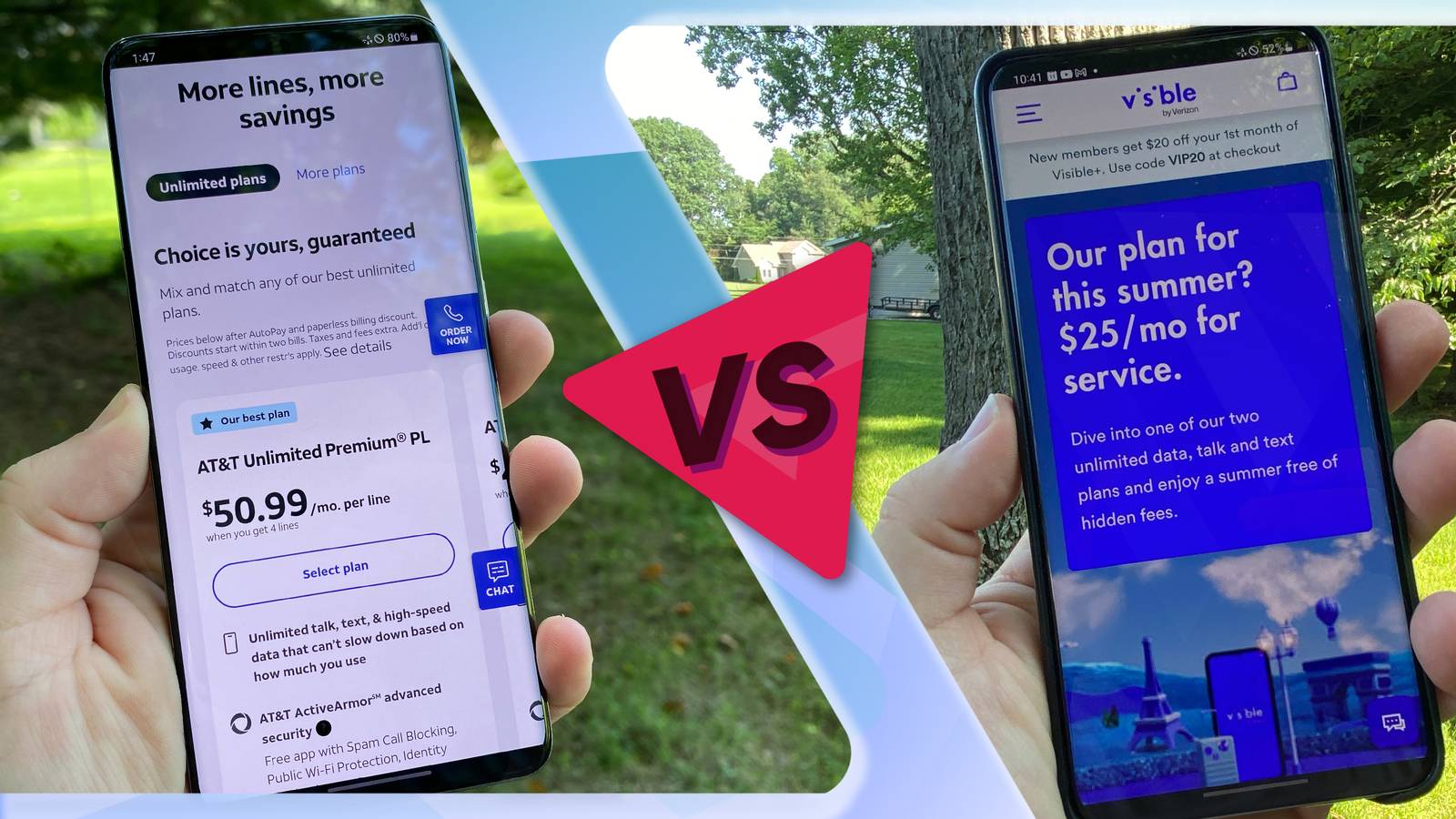 AT&T vs. Visible: Which unlimited carrier fits your needs?