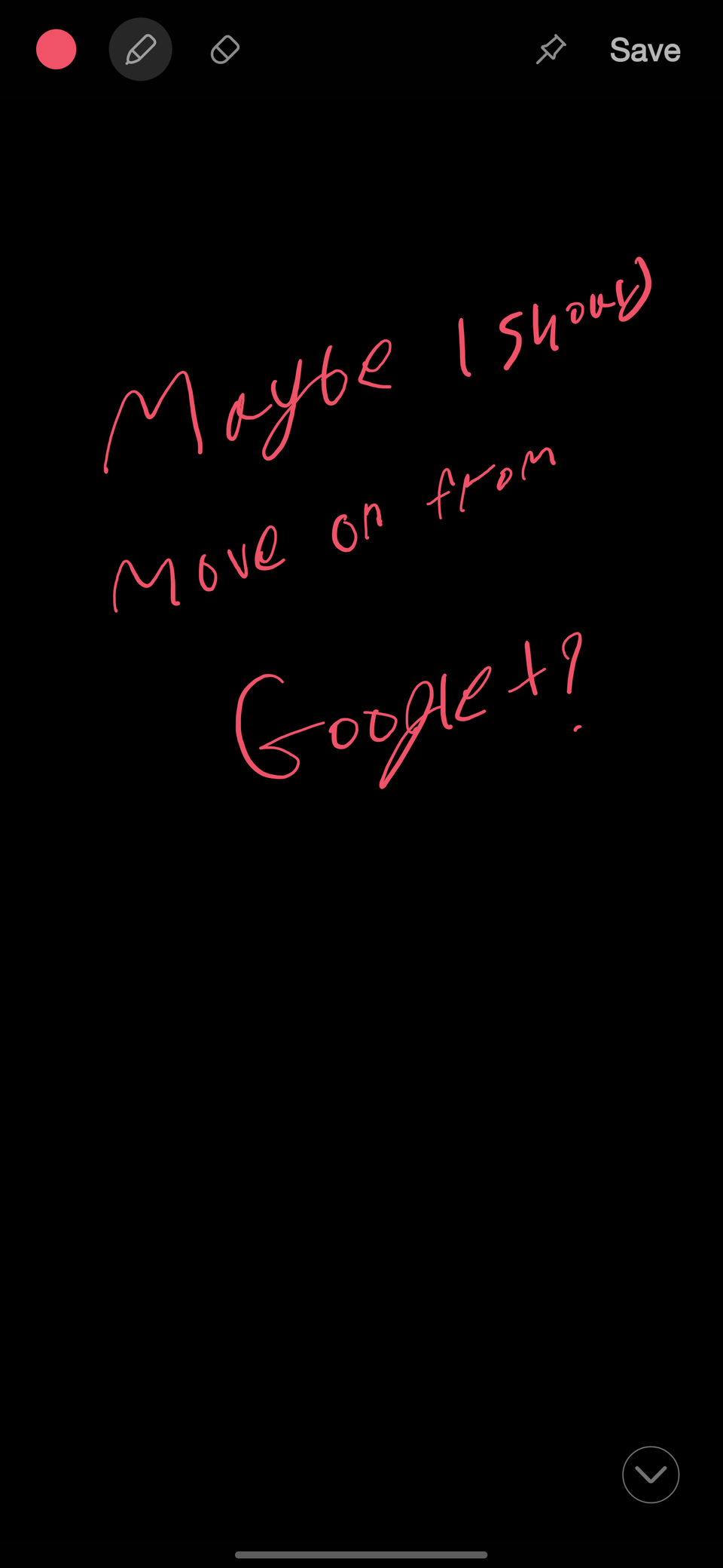 Uno screenshot della funzione promemoria schermo spento di Samsung