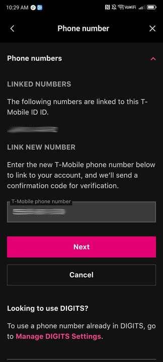 T-Mobile: How to change your telephone number
