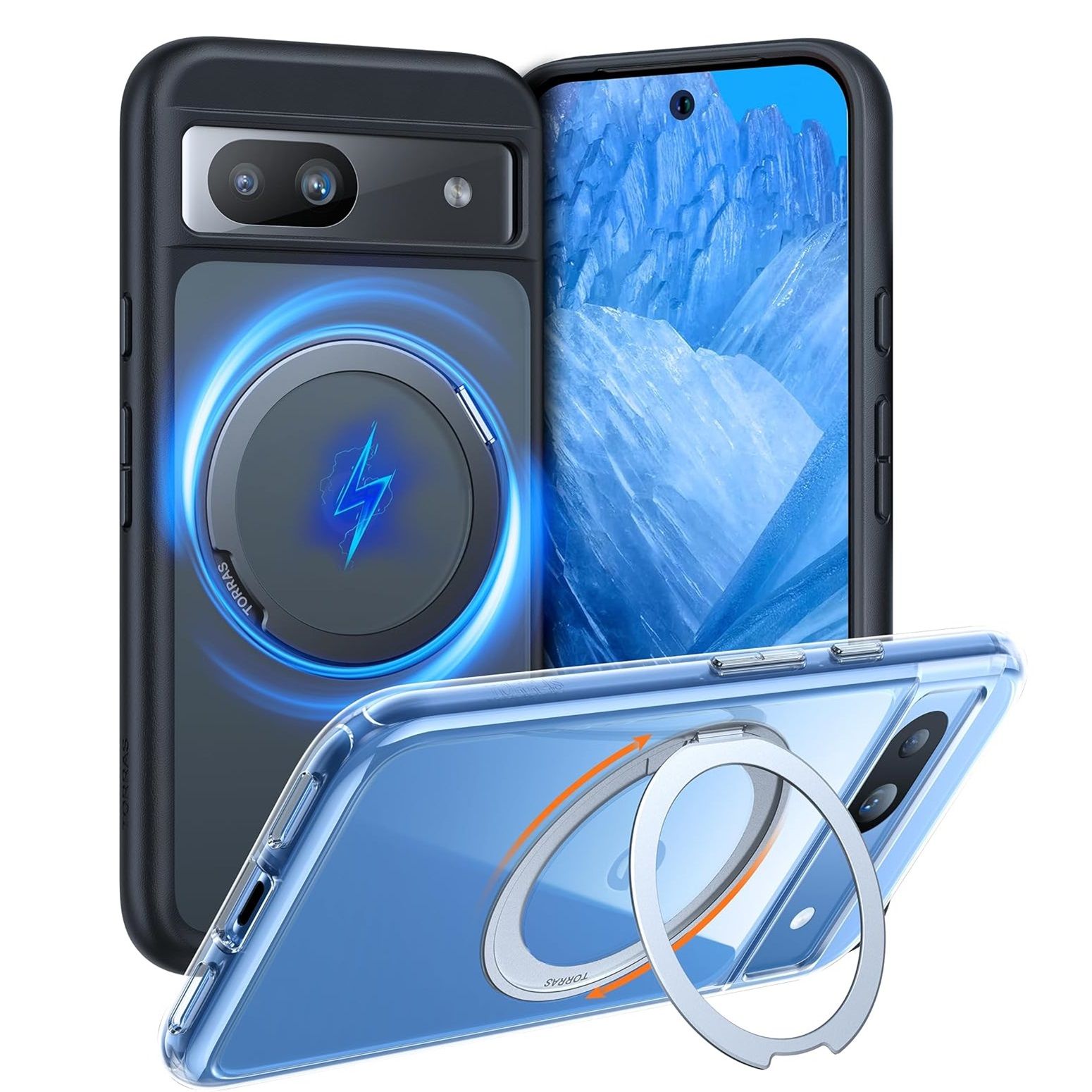 Magnetic Case For Google Pixel 8a, [Compatible With Magsafe] [Glass Screen Protector] [Dual Layer Military-Grade Protection] Heavy Duty Shockproof Protective Cover For Google Pixel 8a 6.1 Inch, Black