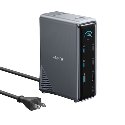 Anker Docking station ワイヤレス充電機能付き 本体 Transform your workspace with Anker's 14-port docking station, now