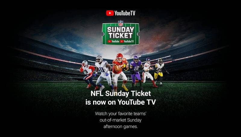 Banner do ingresso de domingo do YouTube TV