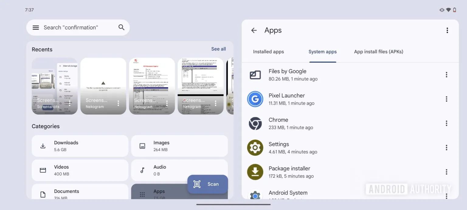 A tablet-friendly makeover might be on the way for Files by Google