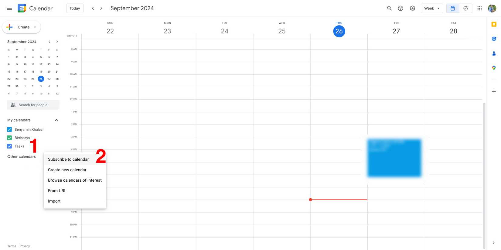 Google Calendar How to create create a new calendar