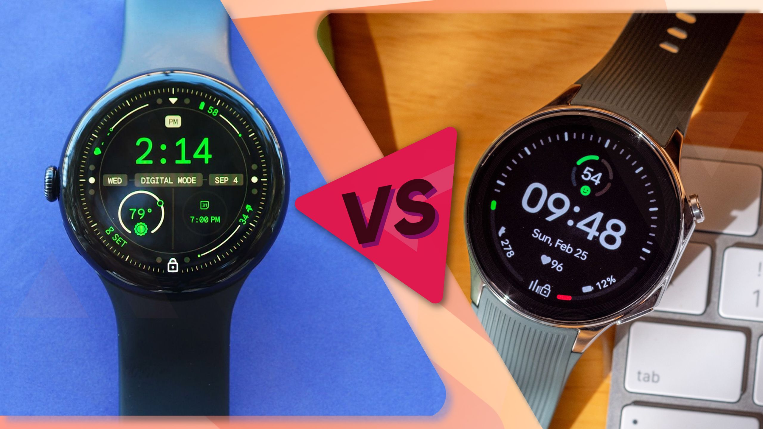 Google Pixel Watch OnePlus Watch 2: Same platform, different