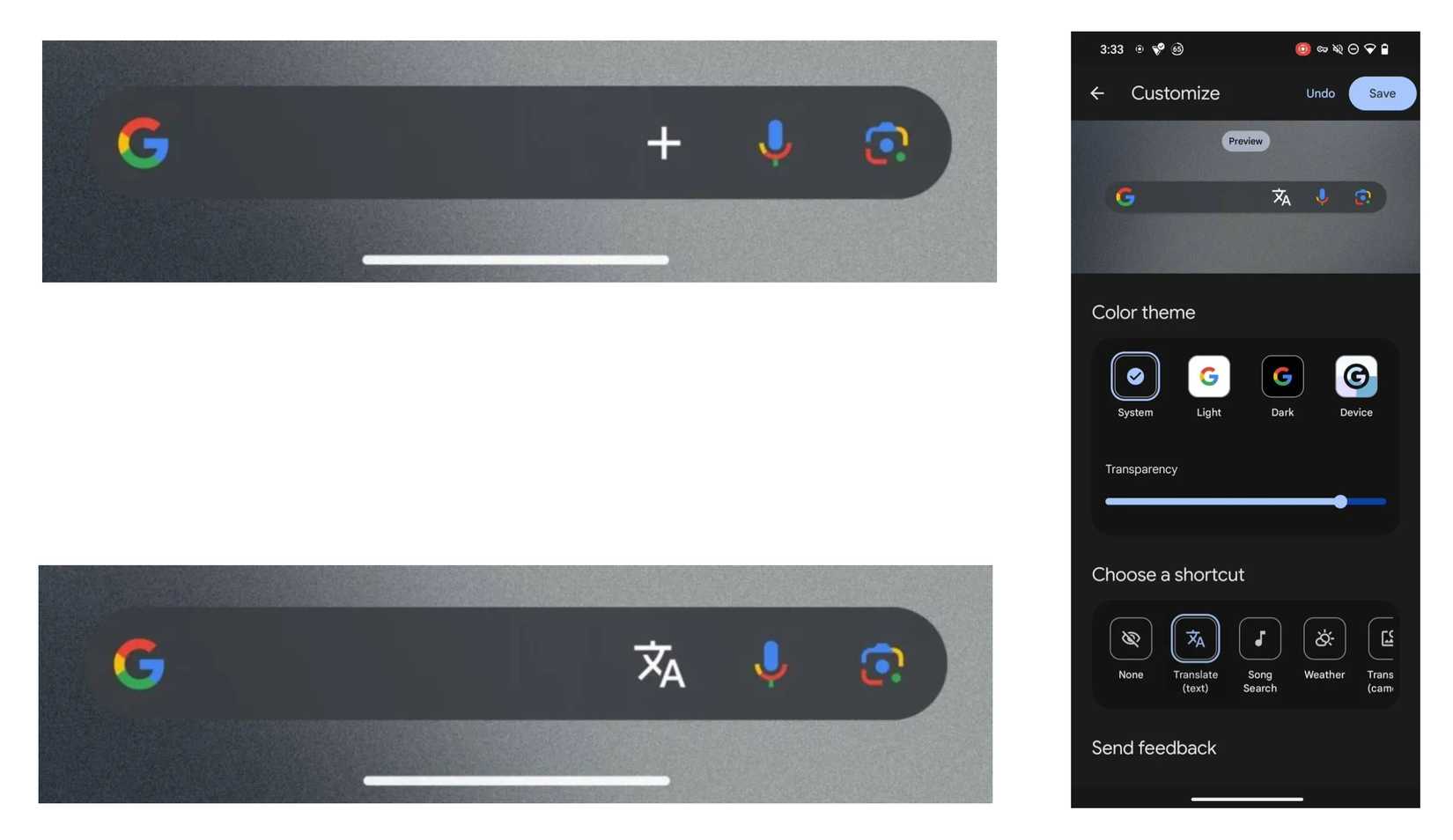 Customizable shortcuts could soon land in the Google app widget
