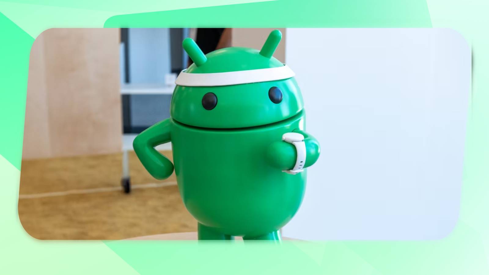 The Android Droid wearing a watch.