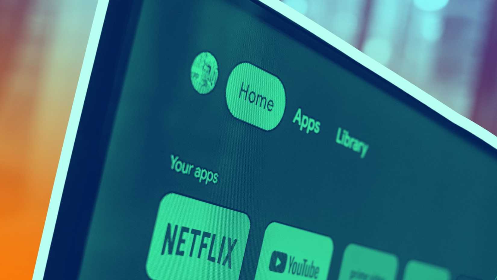 The Android TV home screen