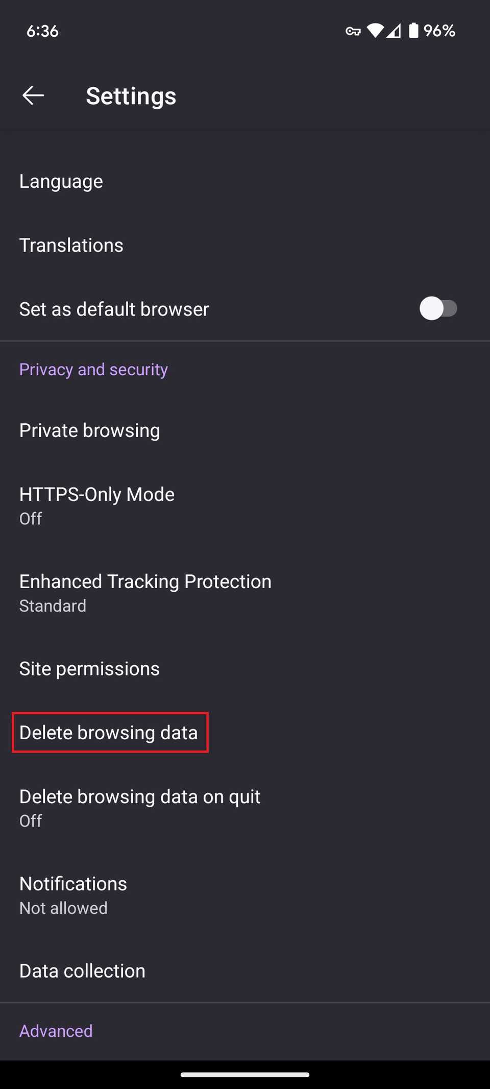 Firefox: How to clear the browser cache