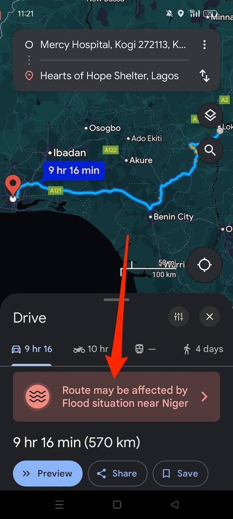 How to use Google Maps to find emergency shelters in a natural disaster