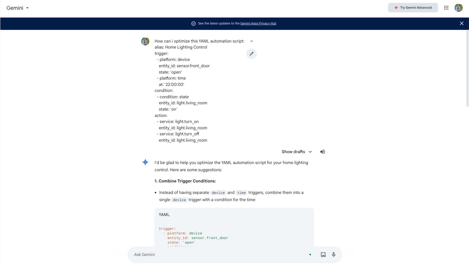 Gemini Script How I use Google Gemini to make smart home automations