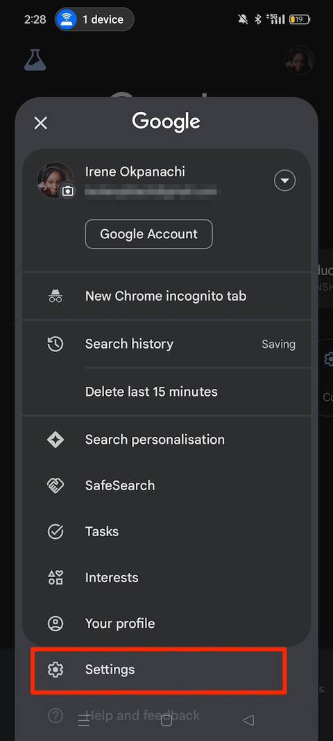 How to disable Google trending searches