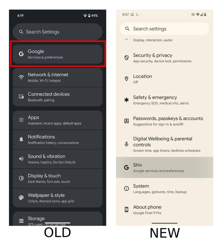 Android Settings Recent Android 15 brings a dash of personalization to your Google Settings