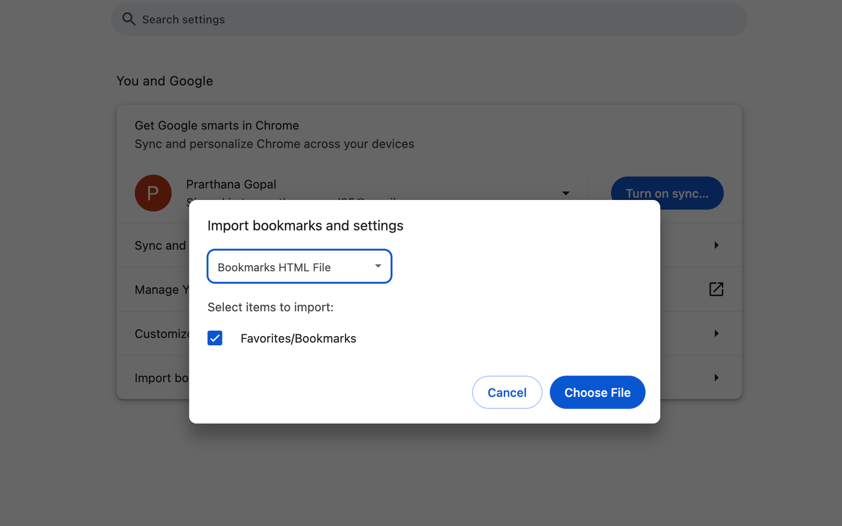 How to import Safari bookmarks into Chrome