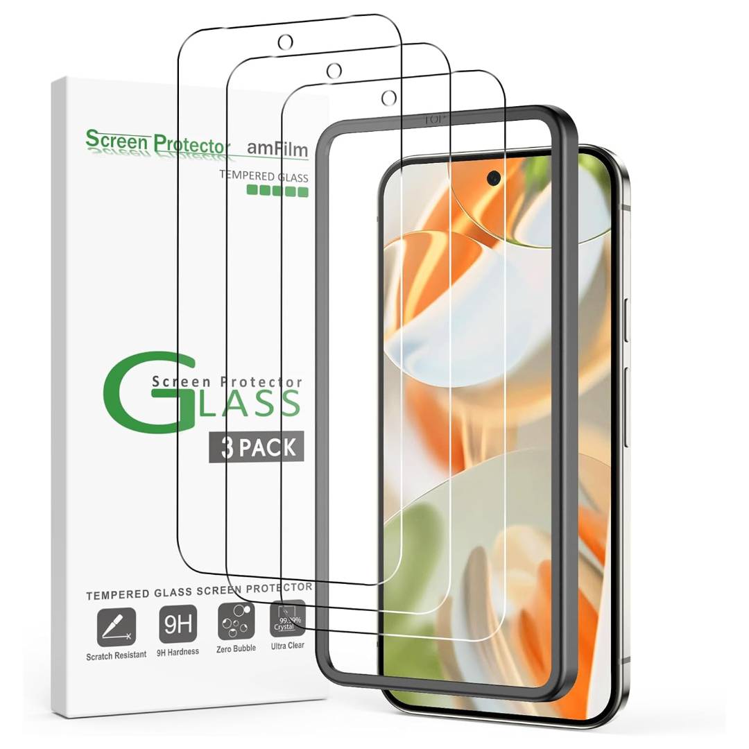 3-Pack Tempered Glass Screen Protector For Google Pixel 9 / 9 Pro 6.3 Inch