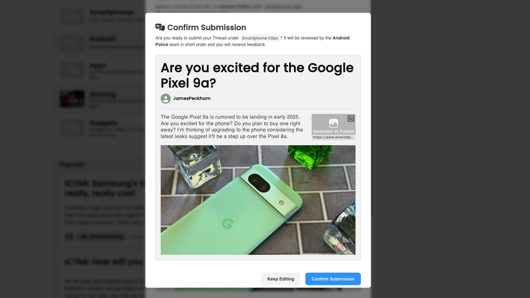 Android Police now lets you start your own discussions about tech