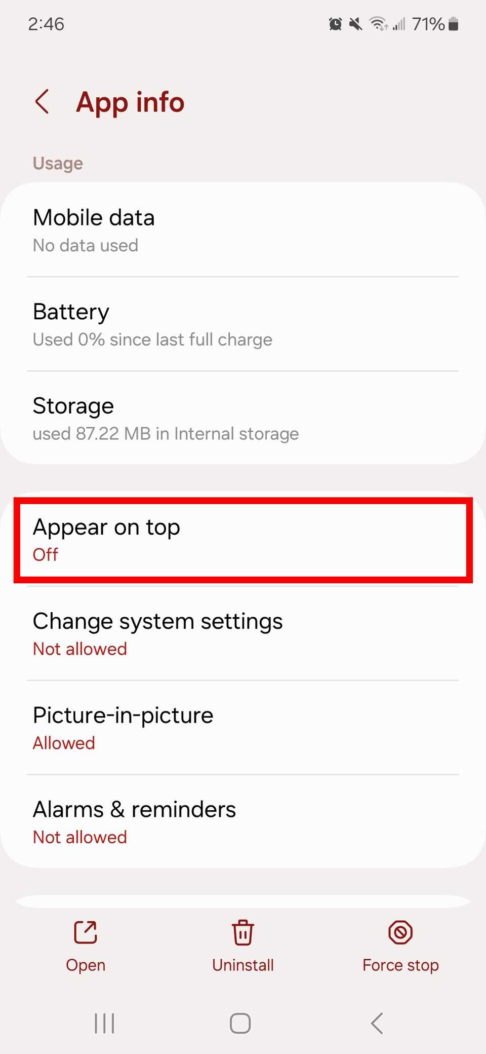 كيفية منع الإعلانات على هاتفك أو جهازك اللوحي الذي يعمل بنظام Android 13 تسليط الضوء على الظهور في الجزء العلوي من معلومات التطبيق