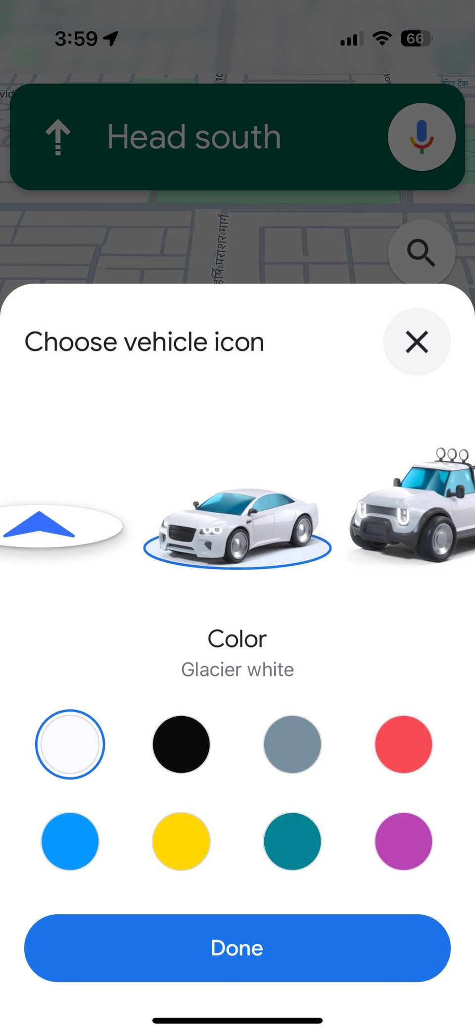 You can customize your car icon and color on Google Maps. Here's how