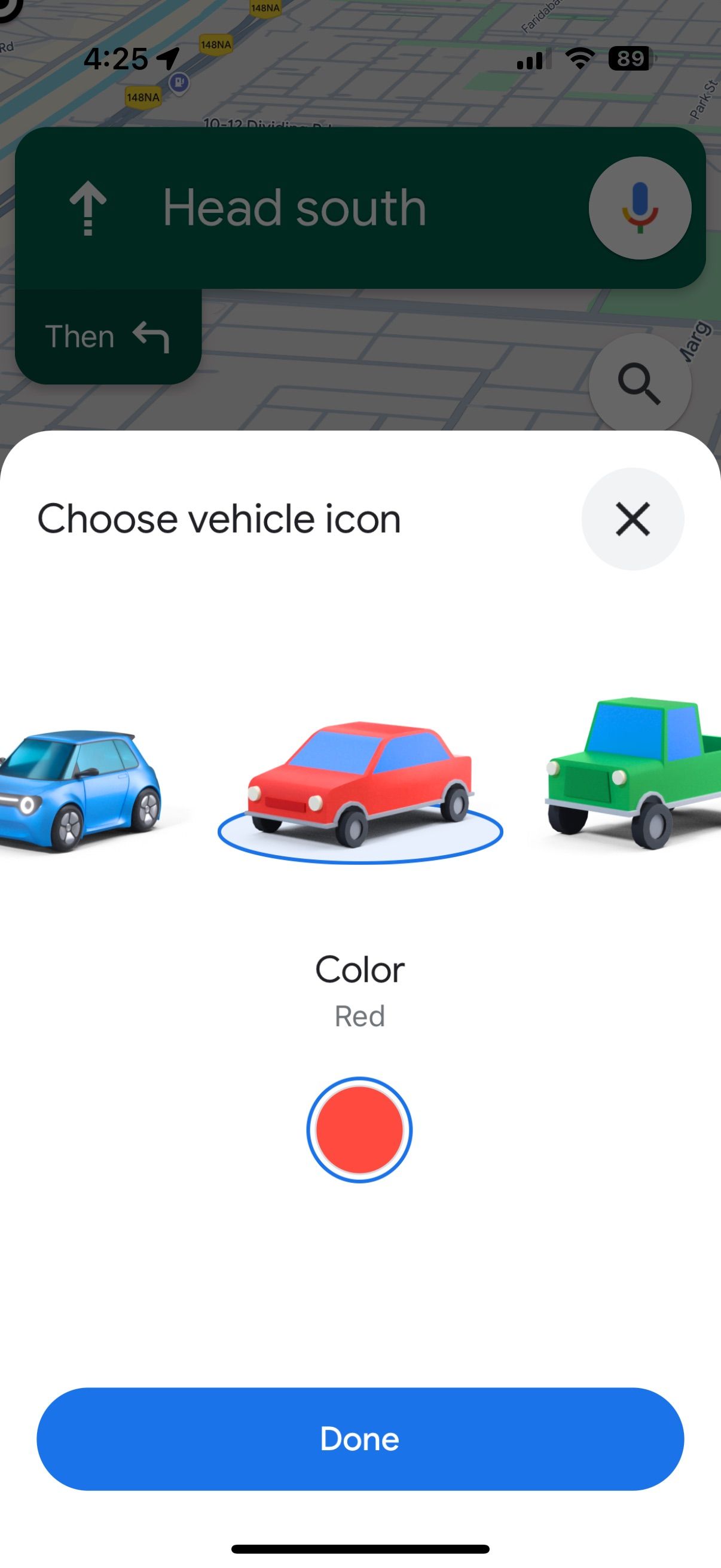 Google Maps now lets you pick and paint your own virtual car
