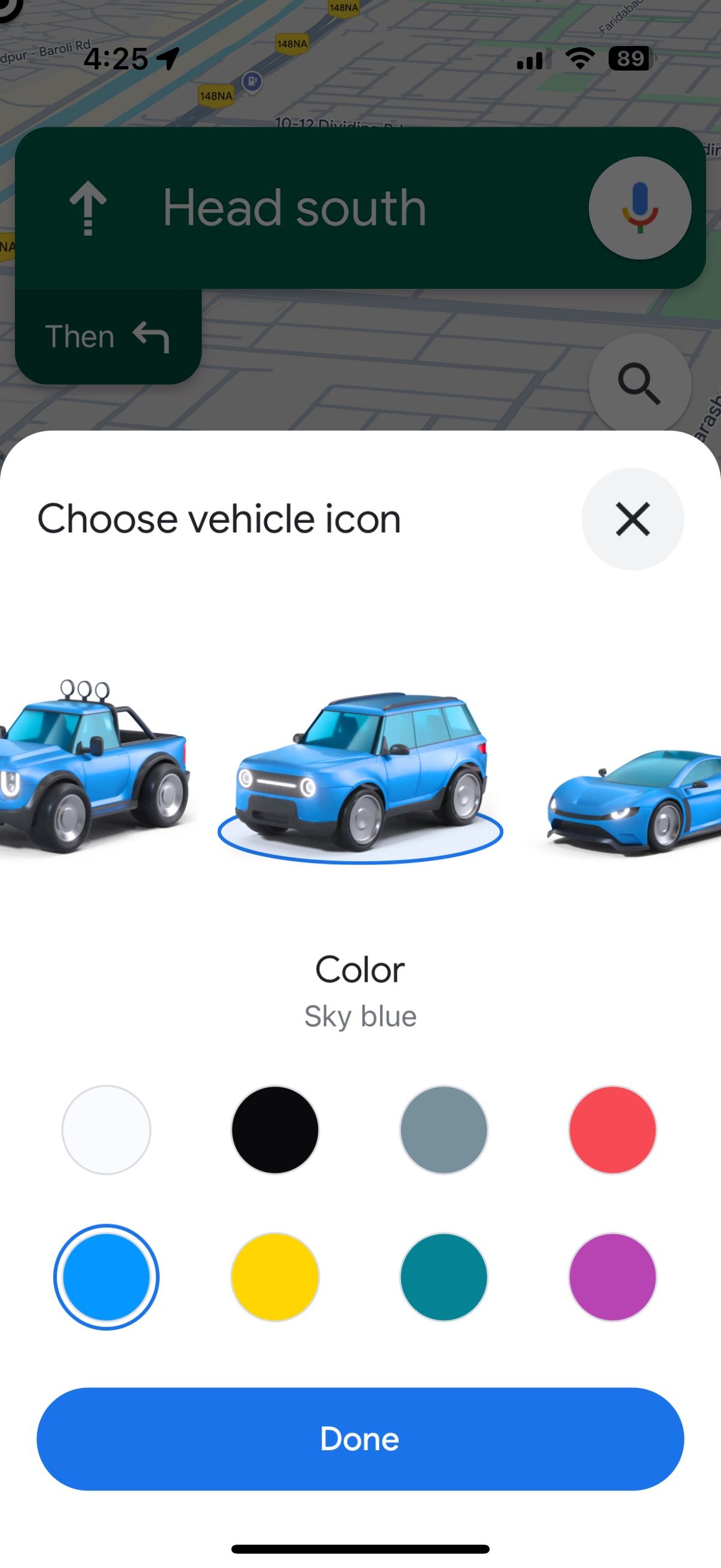 Google Maps now lets you pick and paint your own virtual car