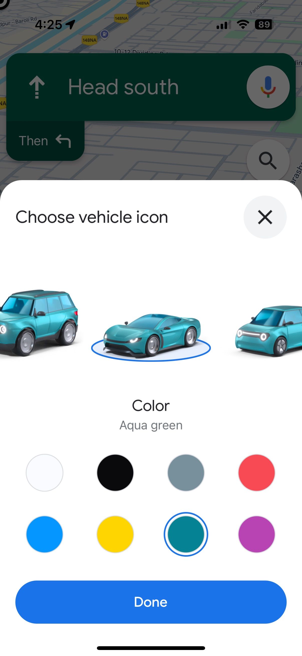 Google Maps now lets you pick and paint your own virtual car