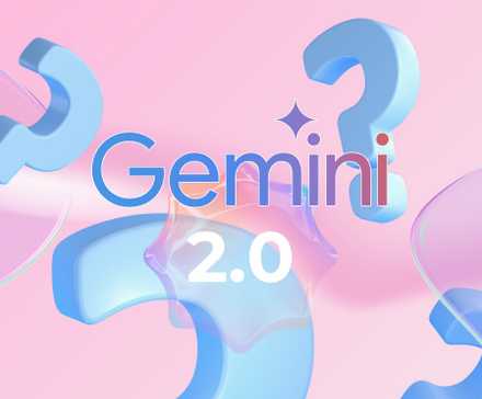 The Google Genimi 2.0 logo surrounded by question marks