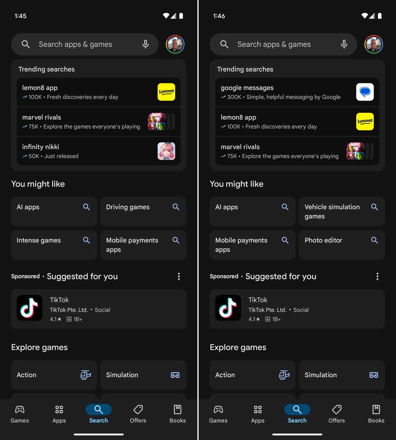 Google Play Store's 'Trending searches' now rolling out widely