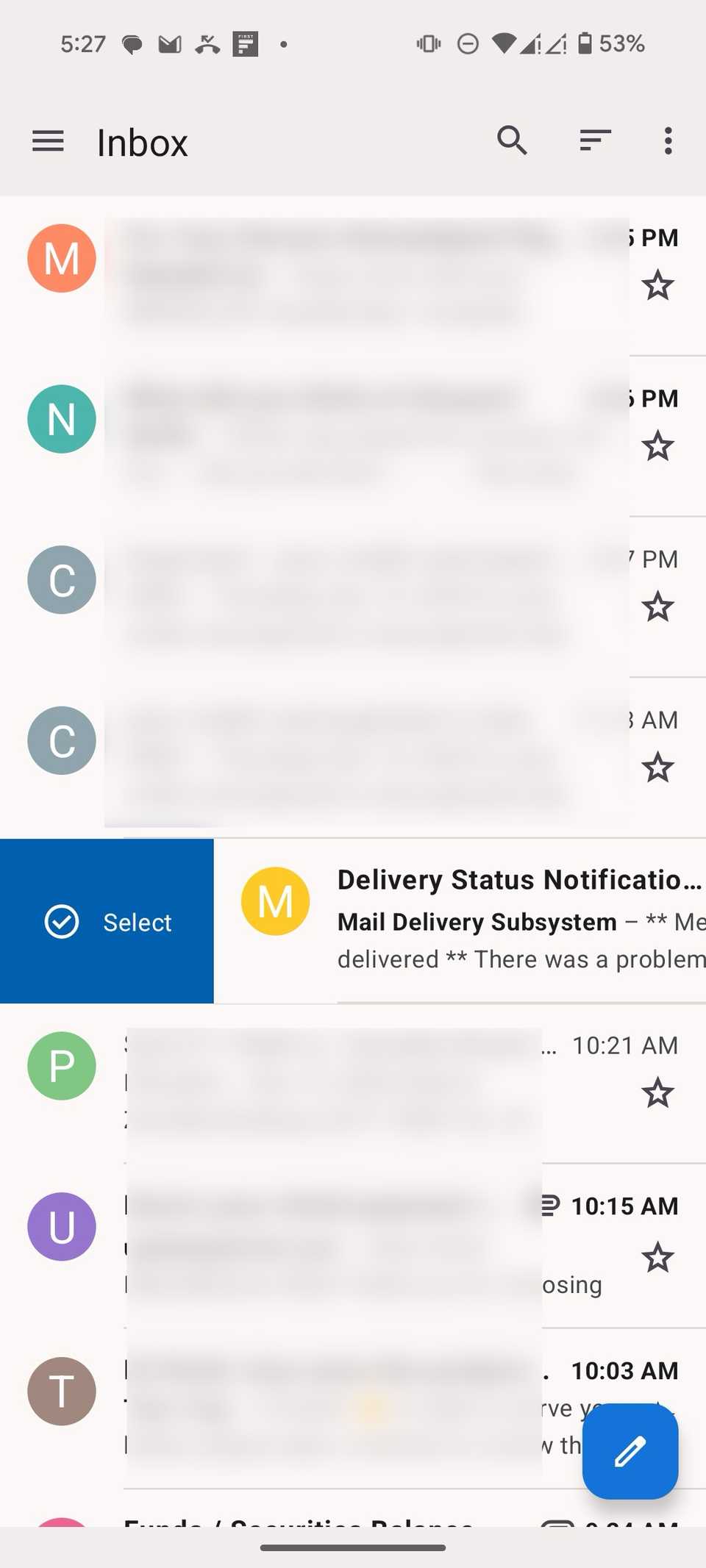 Swipe actions for Thunderbird