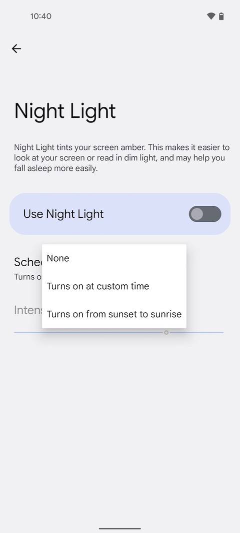 How to turn blue light filter on or off on Android