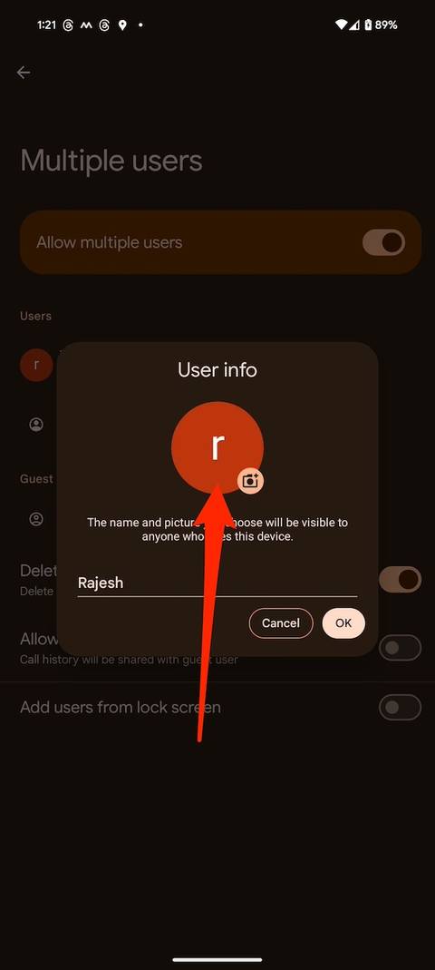 How to change your Android avatar