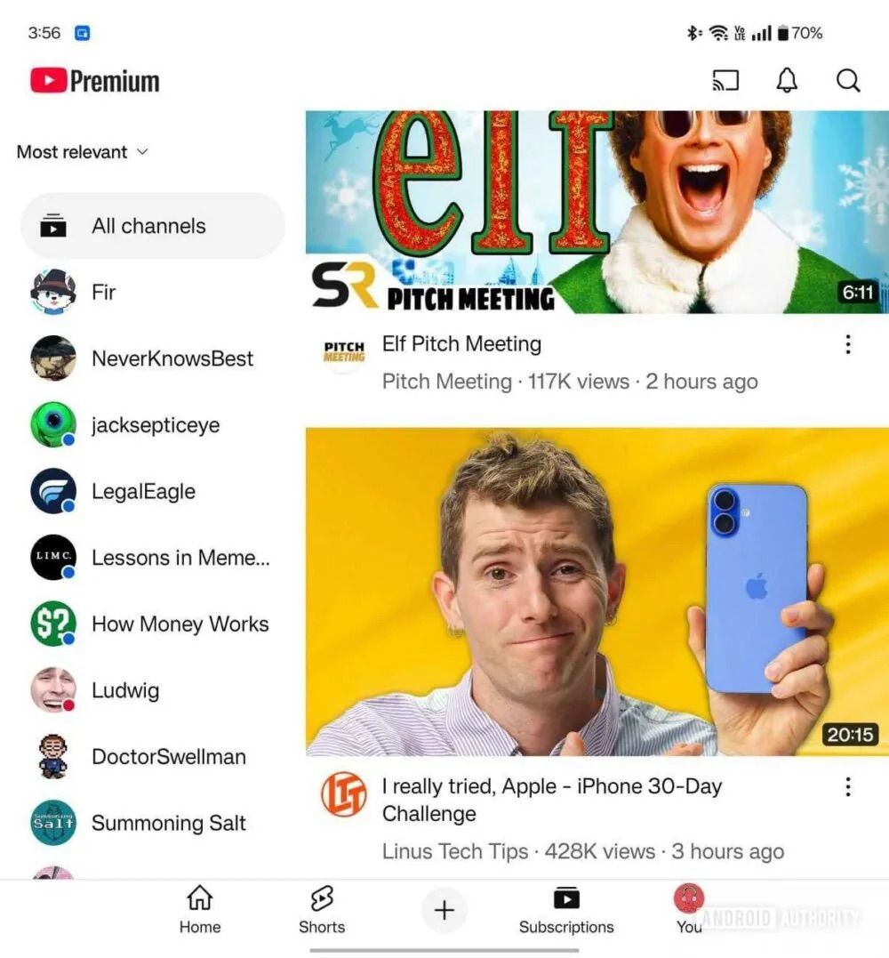 YouTube on foldables might finally learn how to use all that screen space