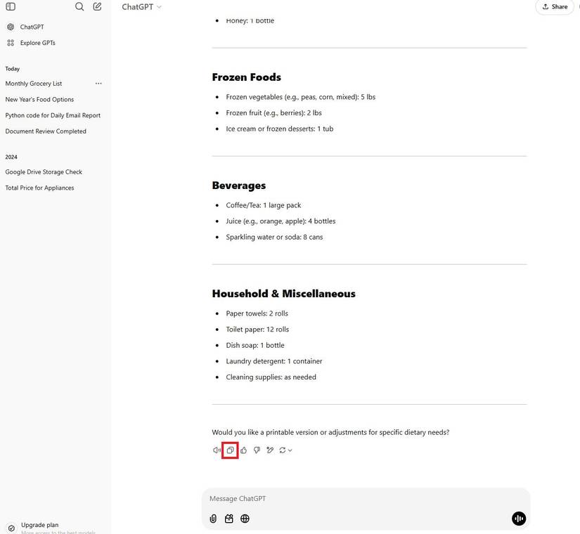 ChatGPT: How to share and export conversations