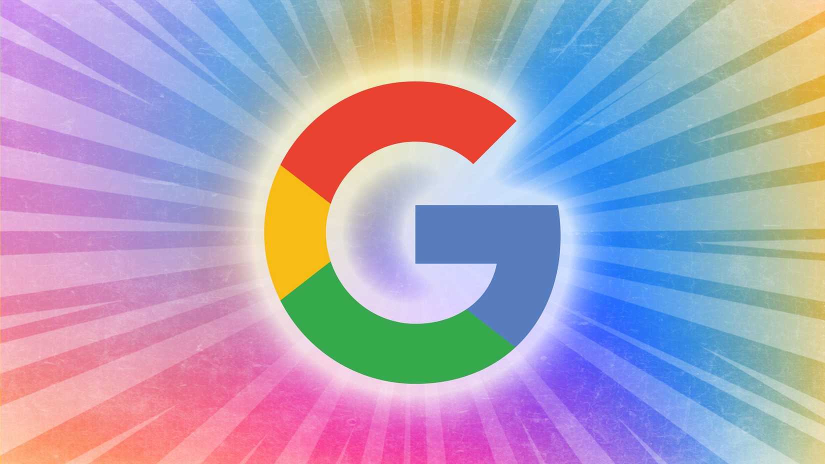 Logotipo G do Google em um fundo colorido