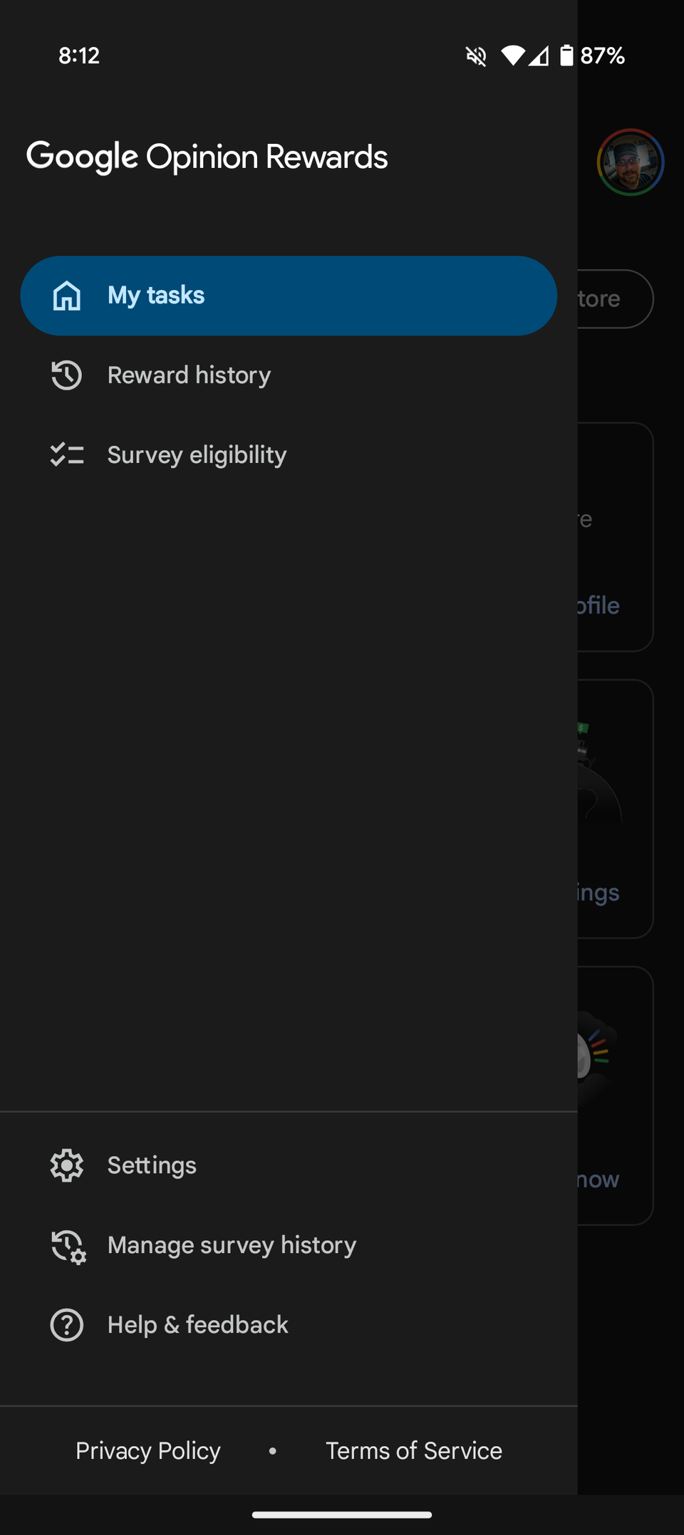 Dark mode for Google Opinion Rewards is rolling out at long last