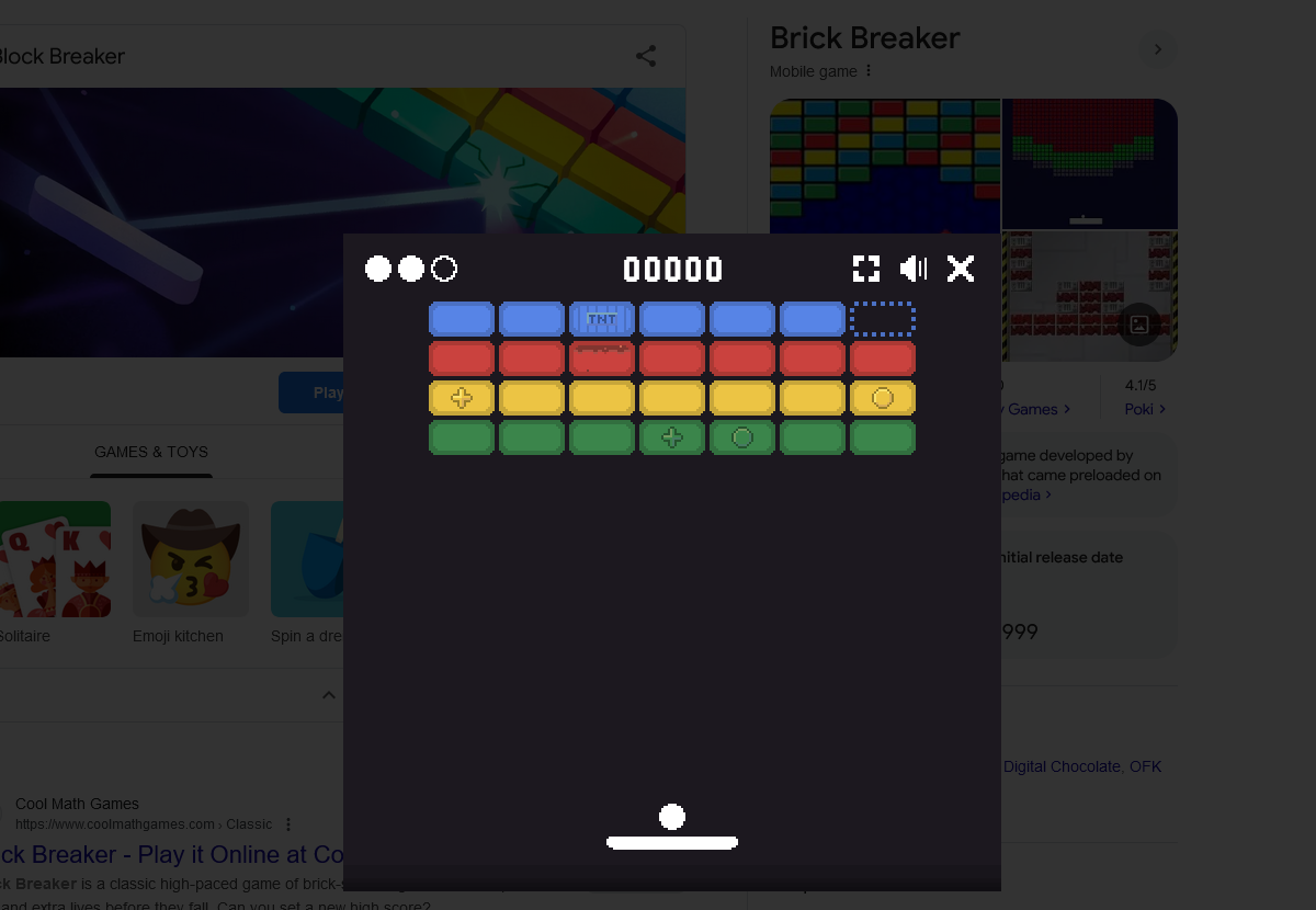 Google Search's newest Easter egg is all about breaking blocks