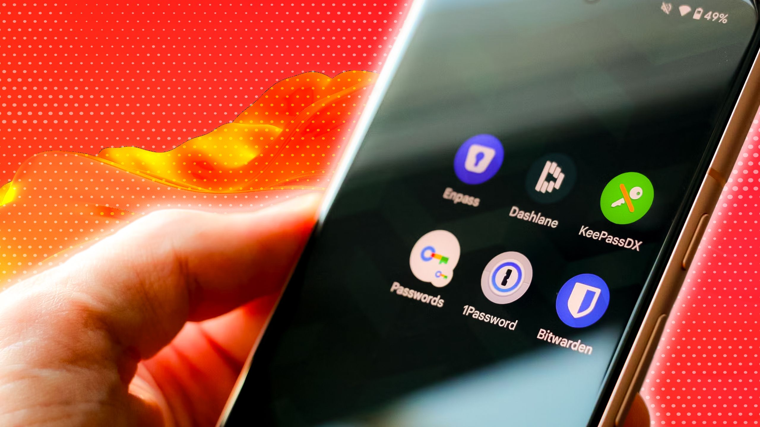 A phone screen showing several app icons