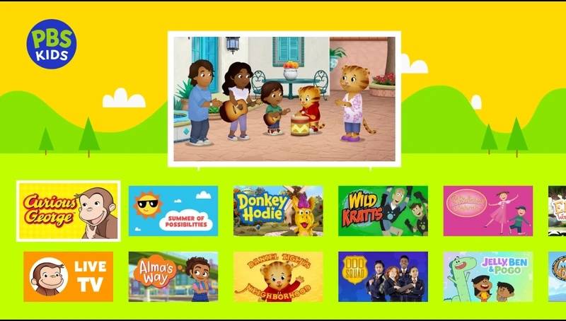 PBS Kids sul negozio di streaming Roku.