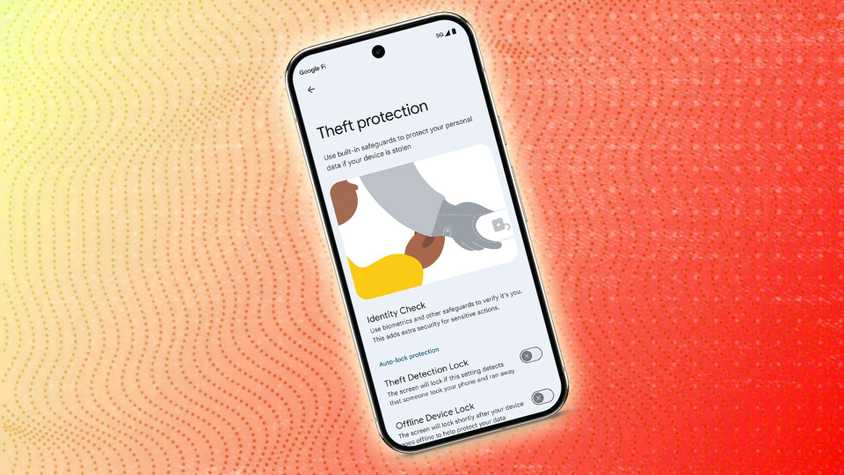 Image showing the Identity check option under the Theft protection page on a Google Pixel phone 